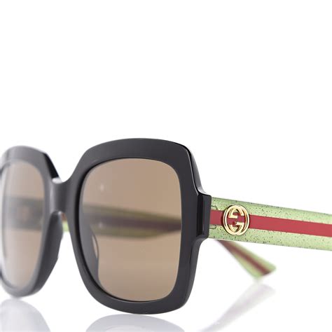 gucci green square sunglasses|gucci women's oversized square sunglasses.